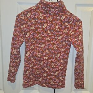 Mini Boden Red Floral Dress with Pink and Green Accents